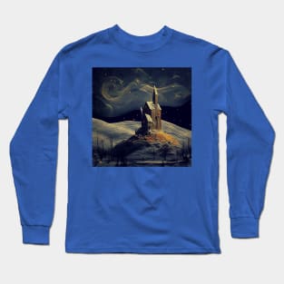 Starry Night Above The Shrieking Shack Long Sleeve T-Shirt